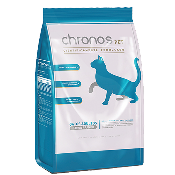 Foto - Chronos Pet Gatos Adultos Sabor Frango (Castrados) (cod. 20551C)