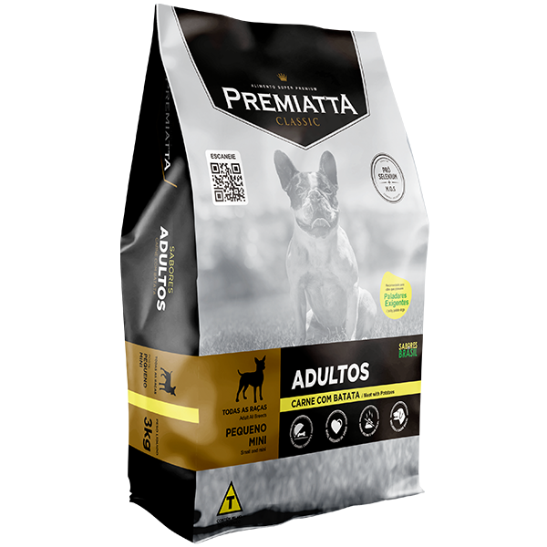 Foto - Premiatta Classic Adultos Carne com Batatas Raças Pequenas e Mini